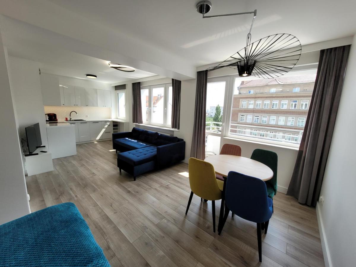 슈체친 Sloneczny Apartament Przy Filharmonii, Walach Chrobrego 아파트 외부 사진