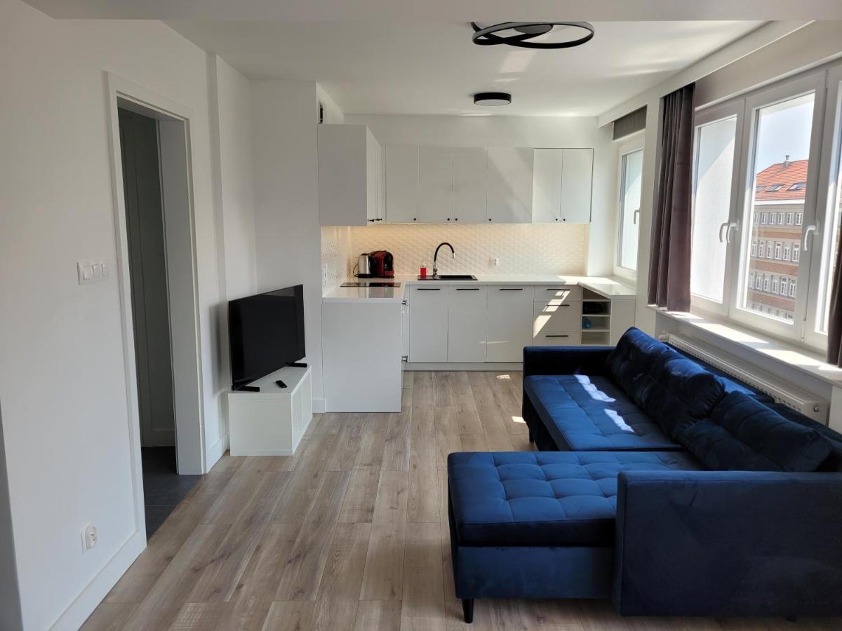 슈체친 Sloneczny Apartament Przy Filharmonii, Walach Chrobrego 아파트 외부 사진